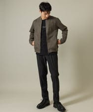 KHJKV11089 a.v.v MEN(アー・ヴェ・ヴェ) 【累計7000枚販売】フェイクスエードリブブルゾン ベージュ