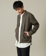 KHJKV11089 a.v.v MEN(アー・ヴェ・ヴェ) 【累計7000枚販売】フェイクスエードリブブルゾン ベージュ