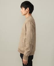 KHJKV11089 a.v.v MEN(アー・ヴェ・ヴェ) 【累計7000枚販売】フェイクスエードリブブルゾン ベージュ