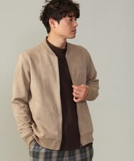 KHJKV11089 a.v.v MEN(アー・ヴェ・ヴェ) 【累計7000枚販売】フェイクスエードリブブルゾン ベージュ