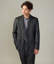 KHJKV15119 a.v.v MEN(アー・ヴェ・ヴェ) 【通年着用OK】スマートインレイニットシェイプジャケット(セットアップ可） ブラック