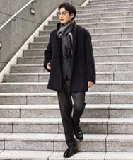 KHJKV15119 a.v.v MEN(アー・ヴェ・ヴェ) 【通年着用OK】スマートインレイニットシェイプジャケット(セットアップ可） ブラック