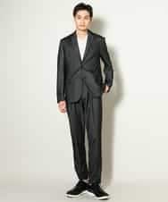 KHJKV15119 a.v.v MEN(アー・ヴェ・ヴェ) 【通年着用OK】スマートインレイニットシェイプジャケット(セットアップ可） ブラック