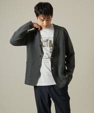 KHJKV16099 a.v.v MEN(アー・ヴェ・ヴェ) 【ON/OFF兼用】スプリングリブニットテーラードジャケット ネイビー