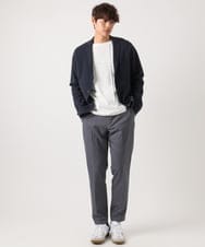 KHJKV16099 a.v.v MEN(アー・ヴェ・ヴェ) 【ON/OFF兼用】スプリングリブニットテーラードジャケット ネイビー