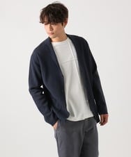 KHJKV16099 a.v.v MEN(アー・ヴェ・ヴェ) 【ON/OFF兼用】スプリングリブニットテーラードジャケット ネイビー