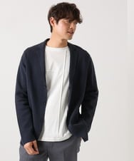 KHJKV16099 a.v.v MEN(アー・ヴェ・ヴェ) 【ON/OFF兼用】スプリングリブニットテーラードジャケット ネイビー