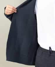 KHJKV16099 a.v.v MEN(アー・ヴェ・ヴェ) 【ON/OFF兼用】スプリングリブニットテーラードジャケット ネイビー