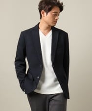 KHJKV82149 a.v.v MEN(アー・ヴェ・ヴェ) 【セレモニー/通勤】ウーステッドストレッチジャケット(セットアップ可) ネイビー