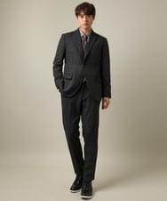 KHJKV83149 a.v.v MEN(アー・ヴェ・ヴェ) 【セレモニー/通勤】シャークスキン起毛ジャケット(セットアップ可) ダークグレー