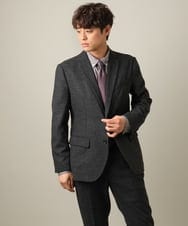KHJKV83149 a.v.v MEN(アー・ヴェ・ヴェ) 【セレモニー/通勤】シャークスキン起毛ジャケット(セットアップ可) ダークグレー