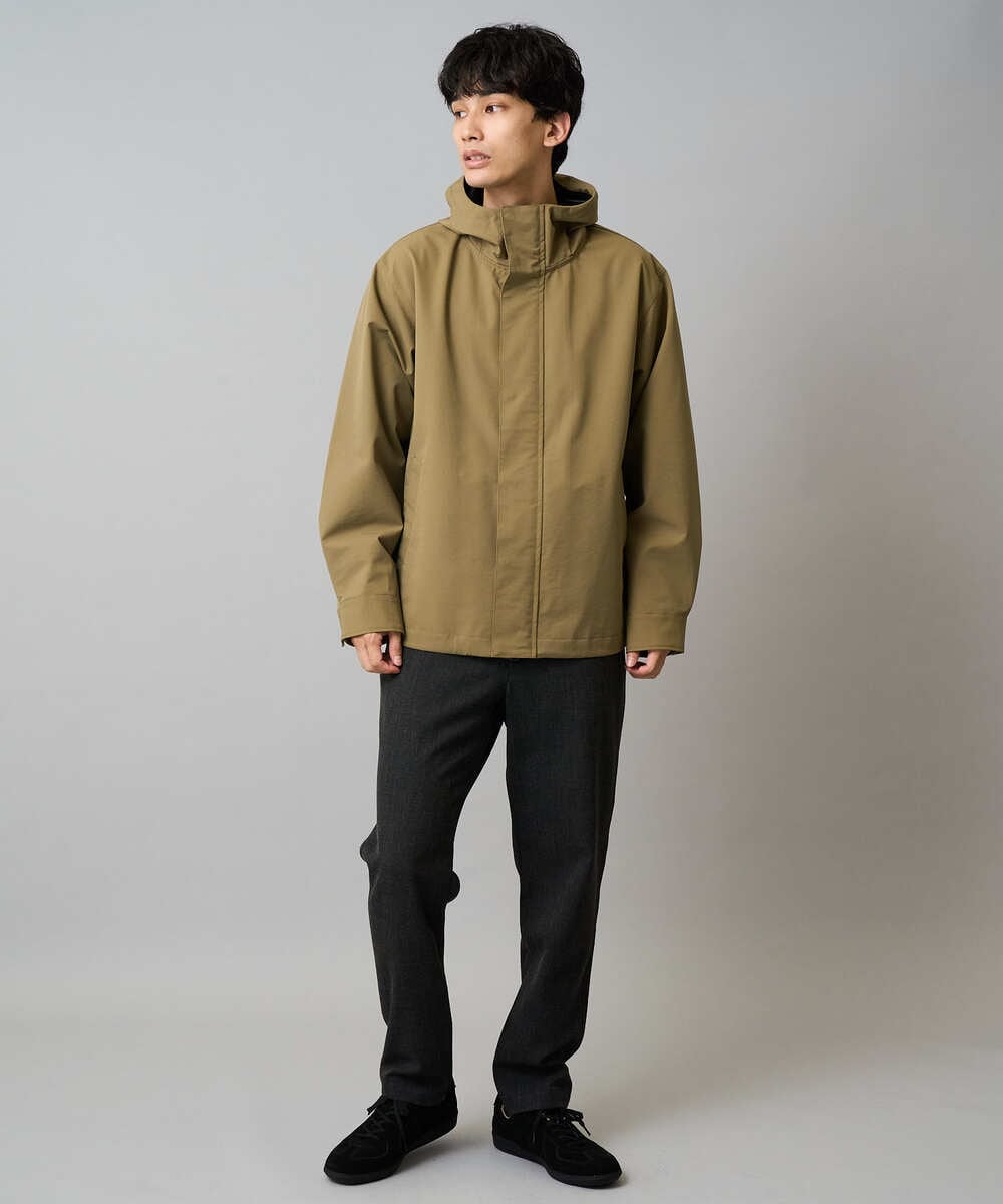 KHJLA01099 a.v.v MEN(アー・ヴェ・ヴェ) 【軽撥水/防風】SORONAラミネートコーティングマウンテンパーカー ブラック