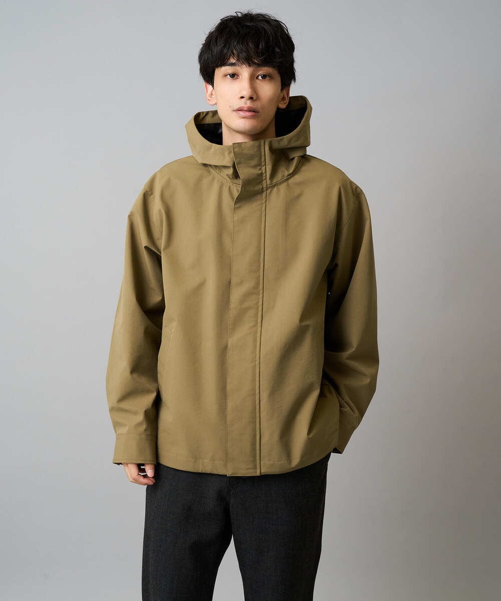 KHJLA01099 a.v.v MEN(アー・ヴェ・ヴェ) 【軽撥水/防風】SORONAラミネートコーティングマウンテンパーカー ブラック