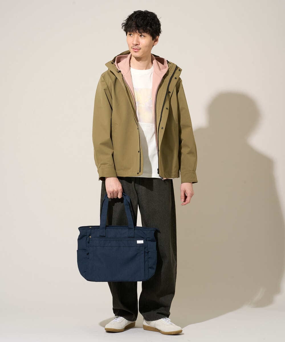 KHJLA01099 a.v.v MEN(アー・ヴェ・ヴェ) 【軽撥水/防風】SORONAラミネートコーティングスプリングマウンテンパーカー ブラック