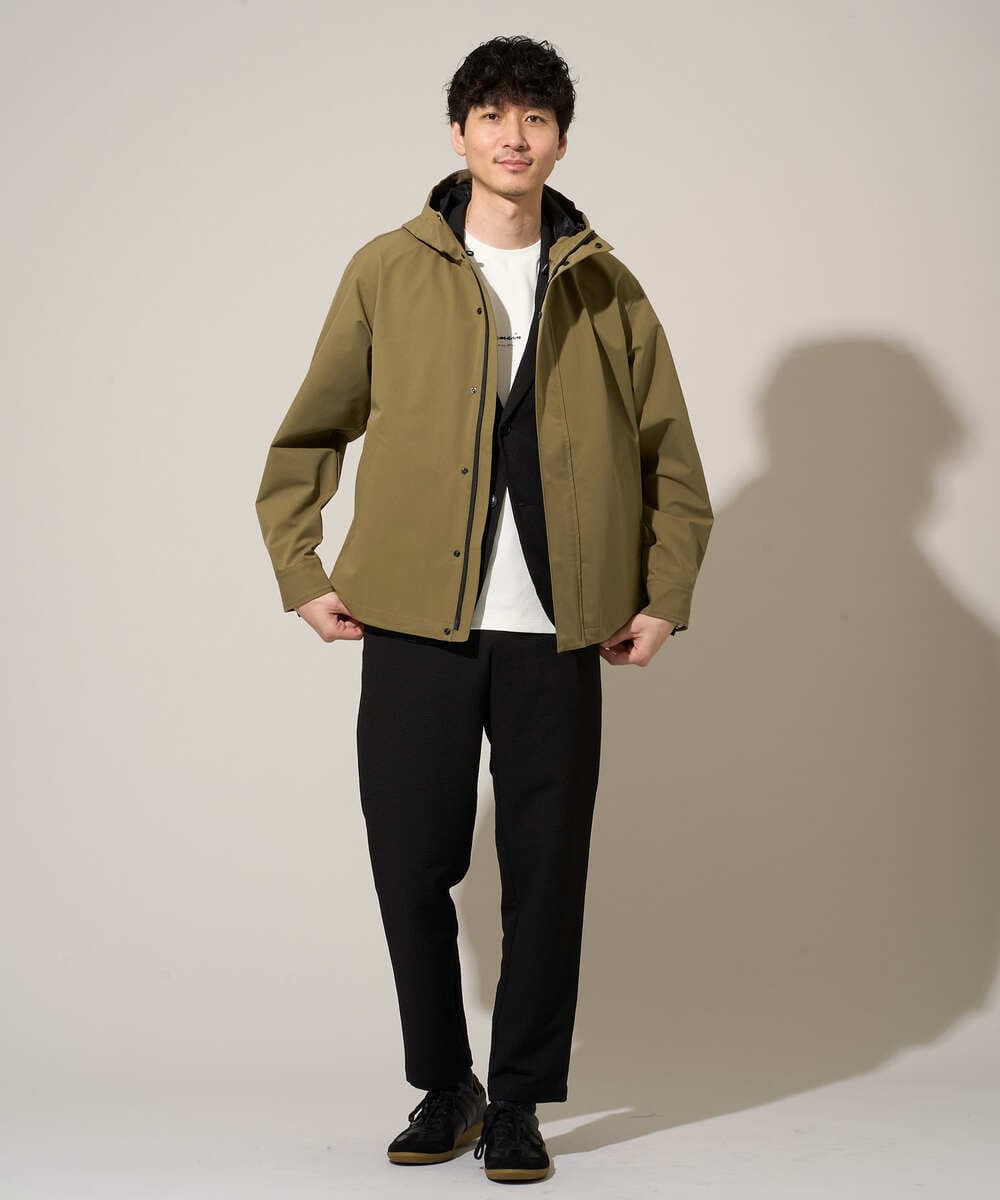 KHJLA01099 a.v.v MEN(アー・ヴェ・ヴェ) 【軽撥水/防風】SORONAラミネートコーティングスプリングマウンテンパーカー ブラック