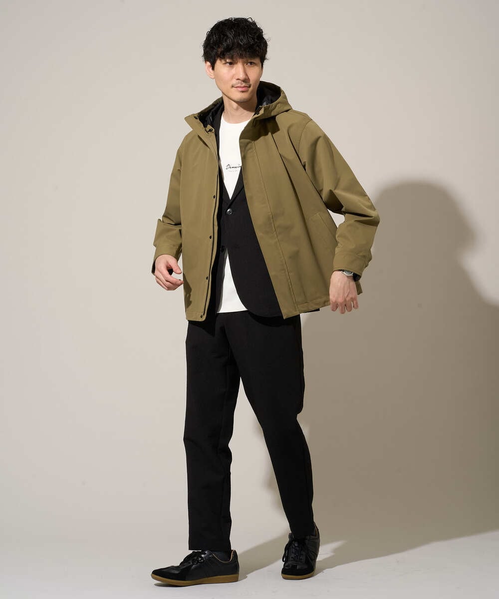 KHJLA01099 a.v.v MEN(アー・ヴェ・ヴェ) 【軽撥水/防風】SORONAラミネートコーティングスプリングマウンテンパーカー ブラック