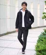 KHJLA01099 a.v.v MEN(アー・ヴェ・ヴェ) 【軽撥水/防風】SORONAラミネートコーティングマウンテンパーカー ブラック