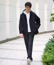 KHJLA01099 a.v.v MEN(アー・ヴェ・ヴェ) 【軽撥水/防風】SORONAラミネートコーティングマウンテンパーカー ブラック