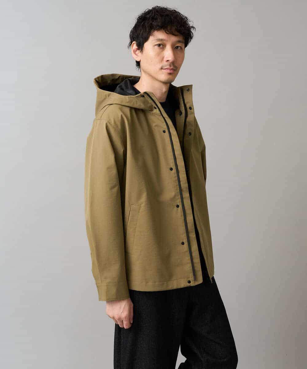 KHJLA01099 a.v.v MEN(アー・ヴェ・ヴェ) 【軽撥水/防風】SORONAラミネートコーティングマウンテンパーカー ブラック