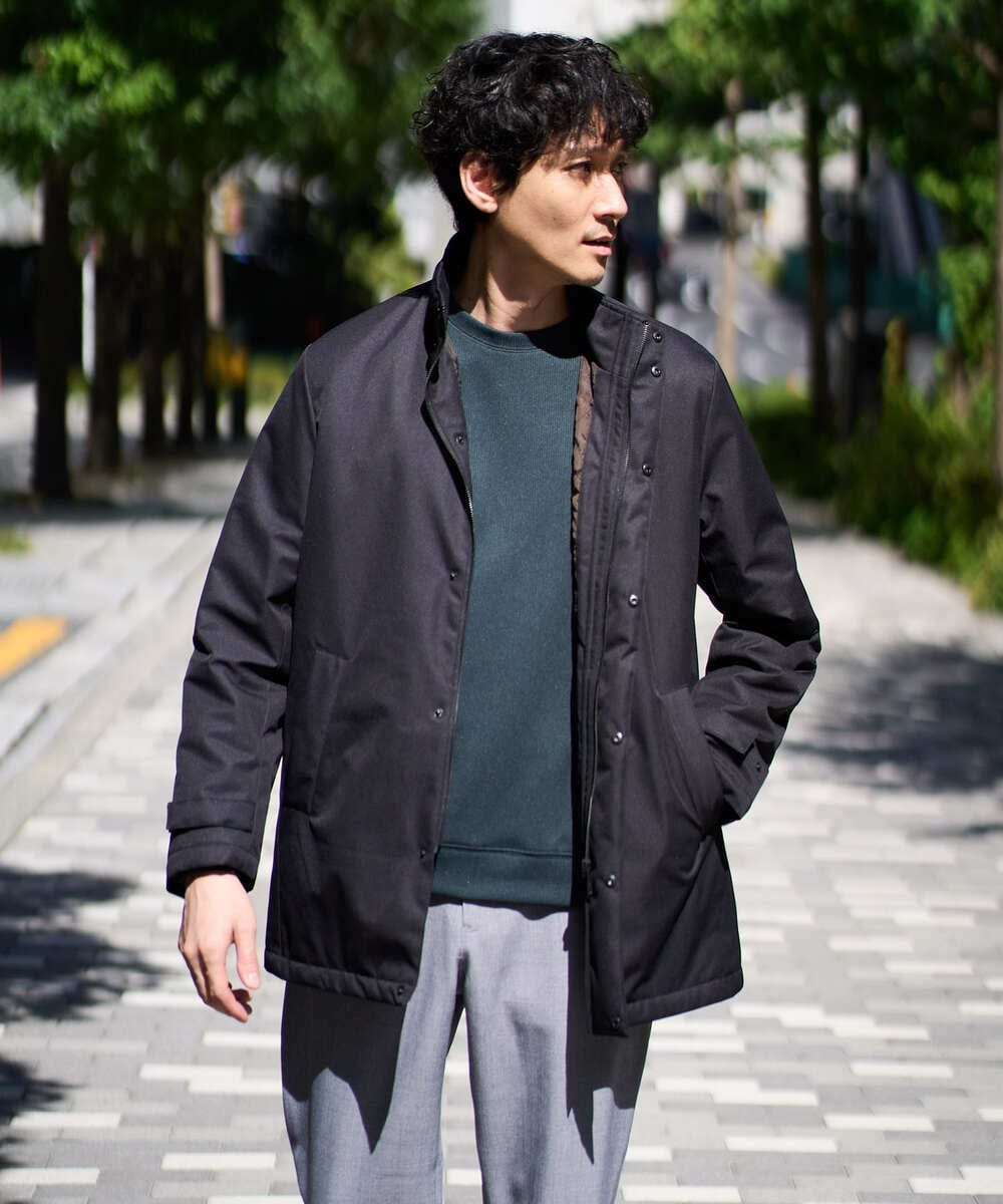 KHJLA20139 a.v.v MEN(アー・ヴェ・ヴェ) 【軽撥水/防風】SORONA中綿スタンドブルゾン ブラック