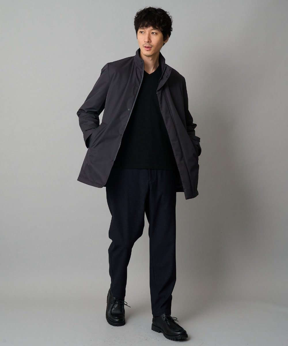 KHJLA20139 a.v.v MEN(アー・ヴェ・ヴェ) 【軽撥水/防風】SORONA中綿スタンドブルゾン ブラック