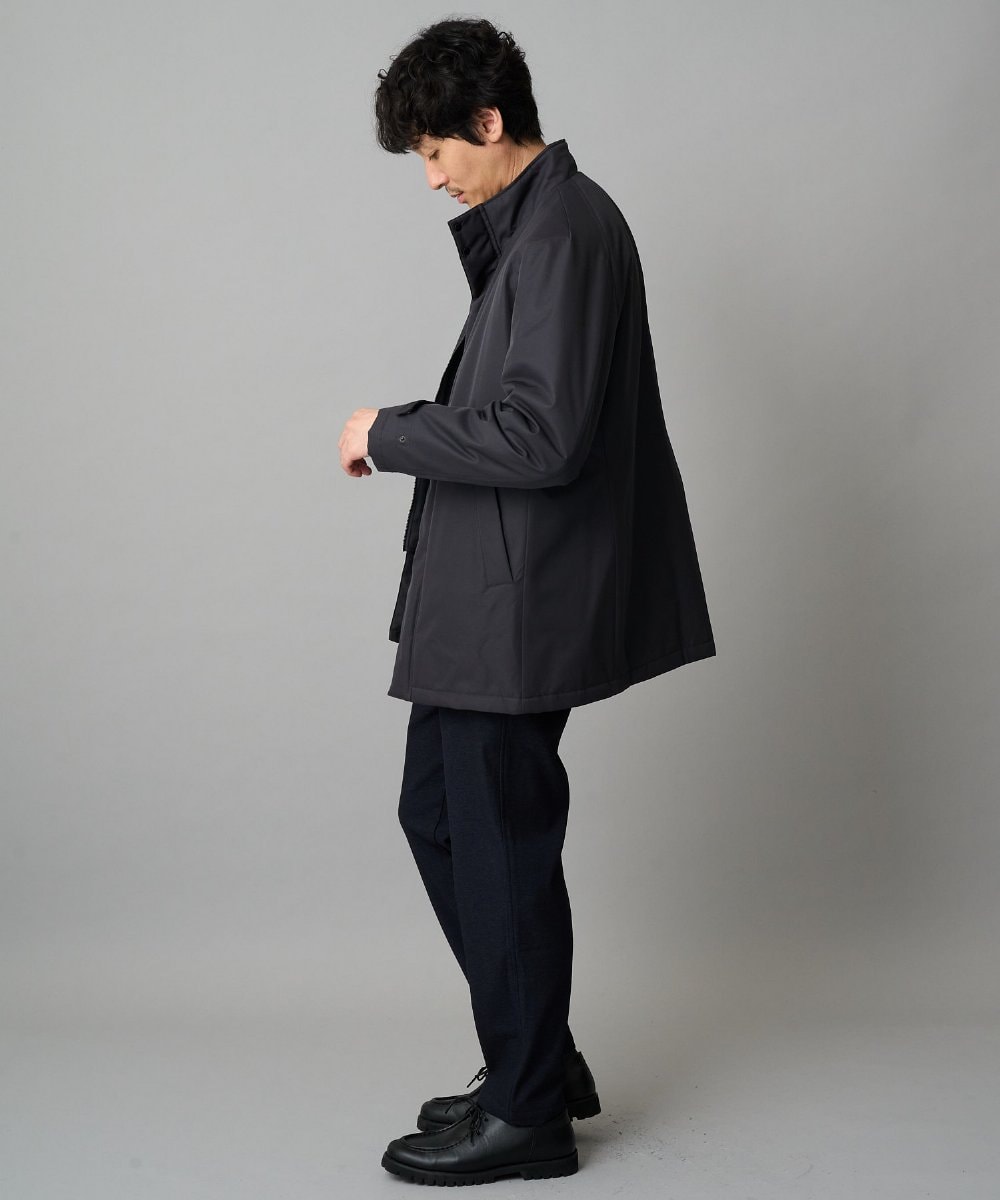 KHJLA20139 a.v.v MEN(アー・ヴェ・ヴェ) 【軽撥水/防風】SORONA中綿スタンドブルゾン ブラック