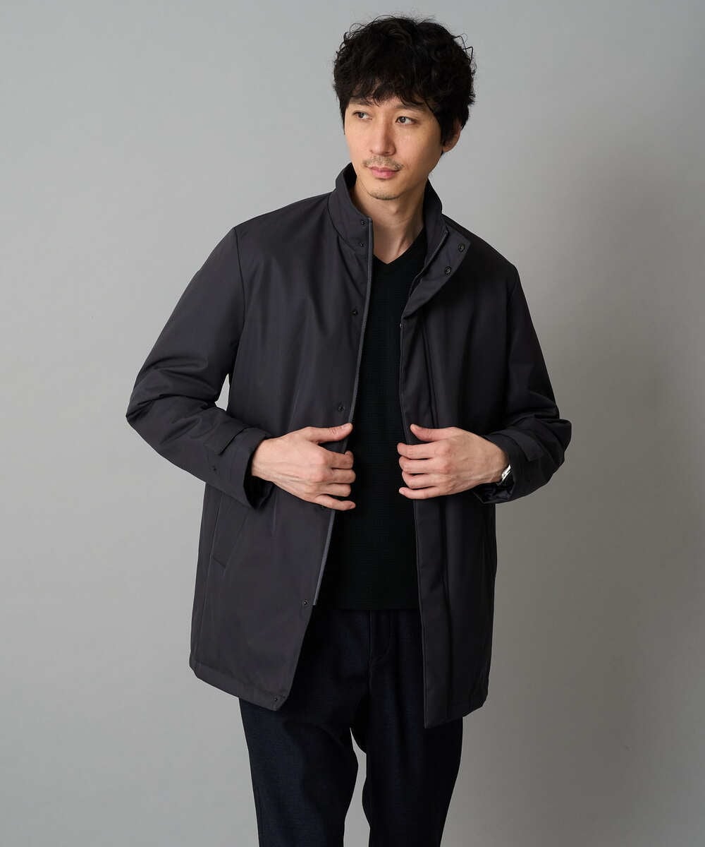 KHJLA20139 a.v.v MEN(アー・ヴェ・ヴェ) 【軽撥水/防風】SORONA中綿スタンドブルゾン ブラック
