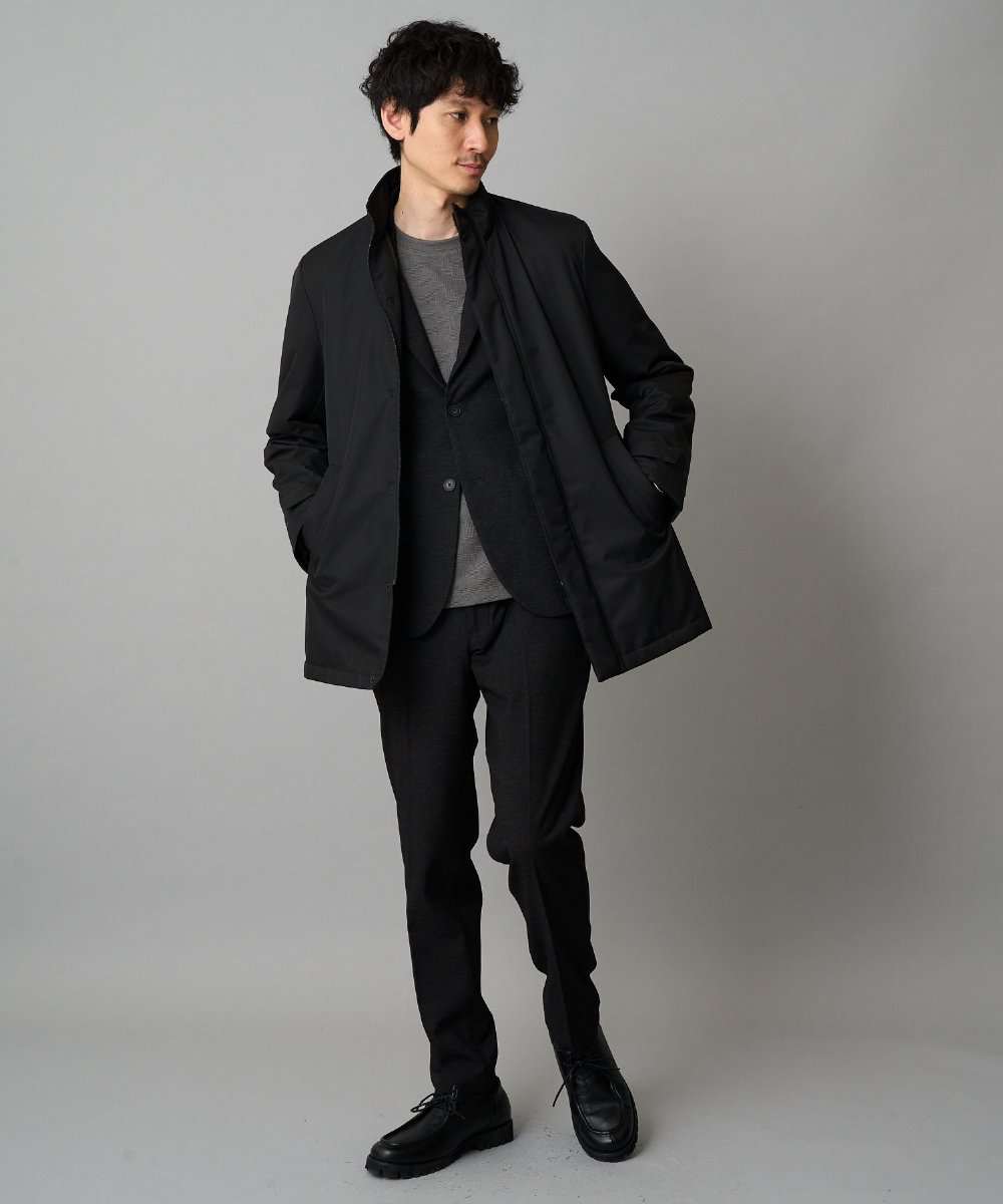 KHJLA20139 a.v.v MEN(アー・ヴェ・ヴェ) 【軽撥水/防風】SORONA中綿スタンドブルゾン ブラック