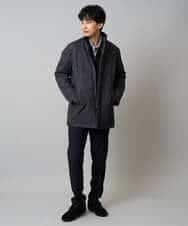 KHJLA20139 a.v.v MEN(アー・ヴェ・ヴェ) 【軽撥水/防風】SORONA中綿スタンドブルゾン ブラック