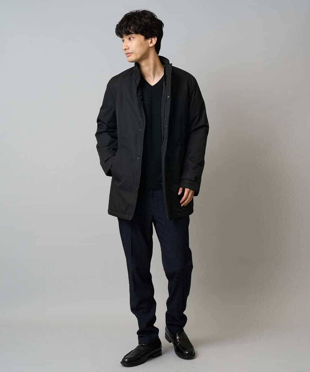 KHJLA20139 a.v.v MEN(アー・ヴェ・ヴェ) 【軽撥水/防風】SORONA中綿スタンドブルゾン ブラック