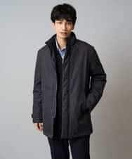 KHJLA20139 a.v.v MEN(アー・ヴェ・ヴェ) 【軽撥水/防風】SORONA中綿スタンドブルゾン ブラック