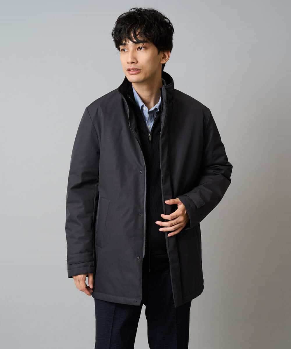 KHJLA20139 a.v.v MEN(アー・ヴェ・ヴェ) 【軽撥水/防風】SORONA中綿スタンドブルゾン ブラック