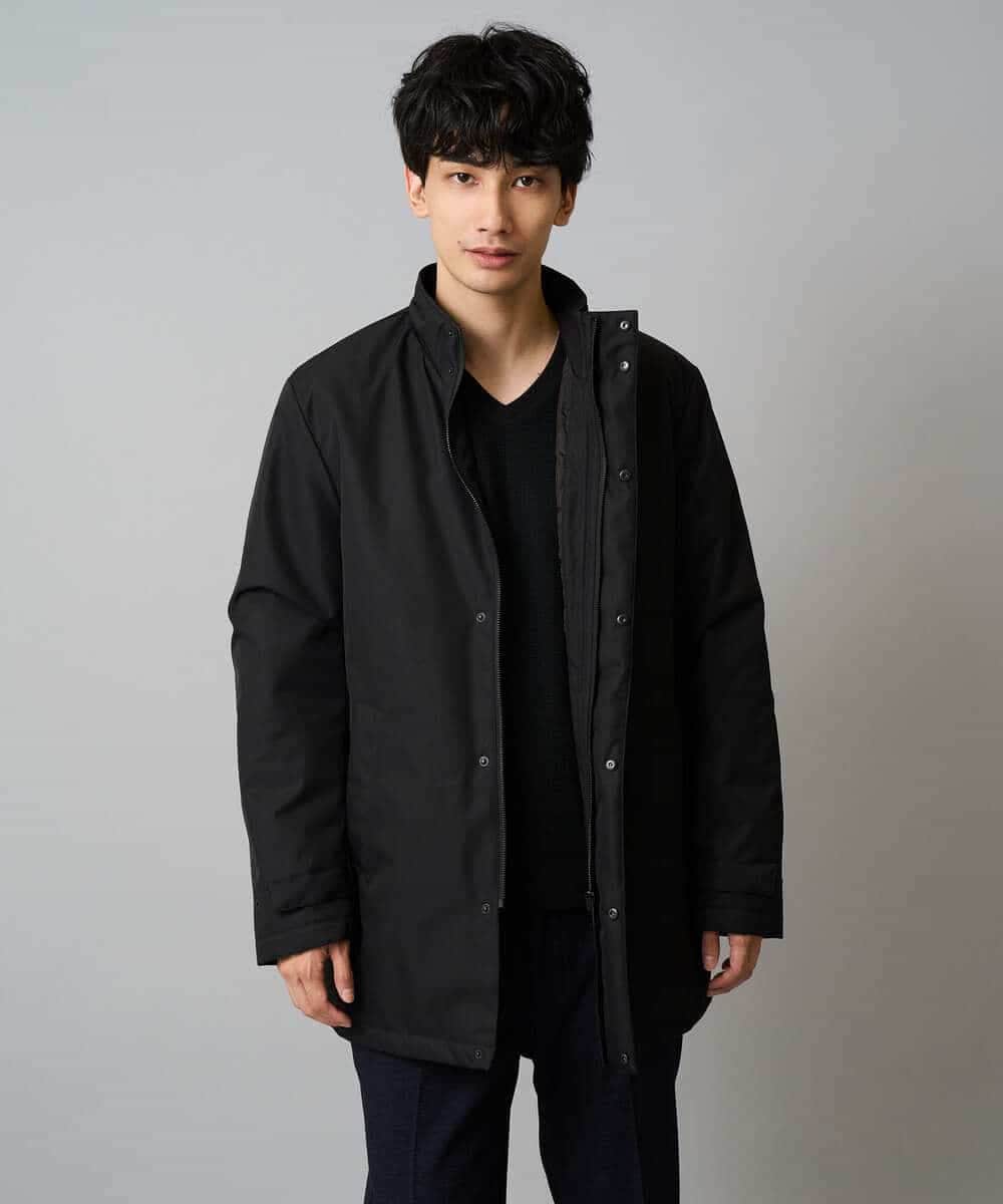 KHJLA20139 a.v.v MEN(アー・ヴェ・ヴェ) 【軽撥水/防風】SORONA中綿スタンドブルゾン ブラック