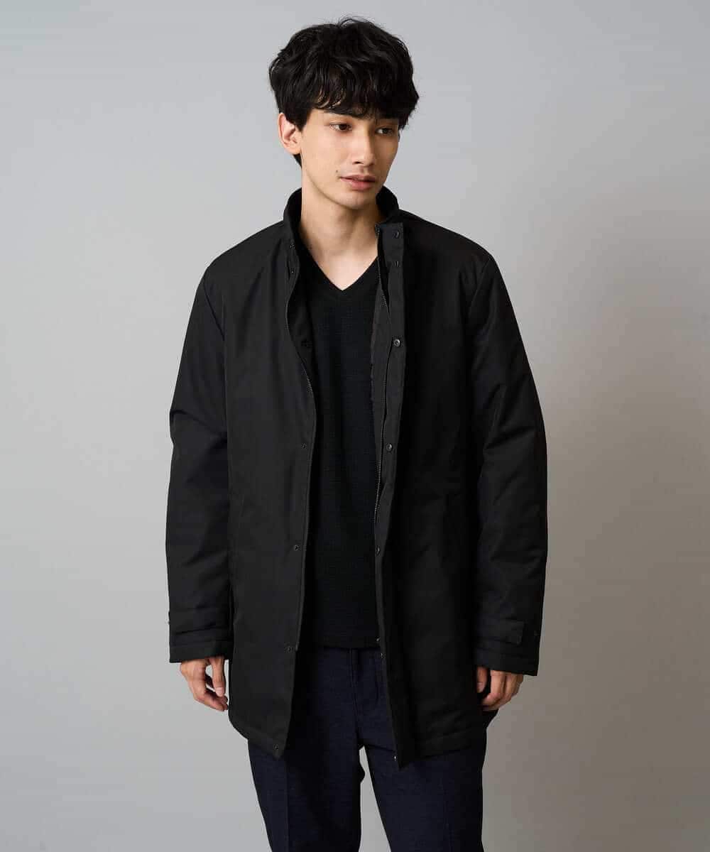 KHJLA20139 a.v.v MEN(アー・ヴェ・ヴェ) 【軽撥水/防風】SORONA中綿スタンドブルゾン ブラック