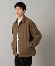 KHJLA23109 a.v.v MEN(アー・ヴェ・ヴェ) 【洗濯機で洗える】ラグランスリーブショートブルゾン ブラウン