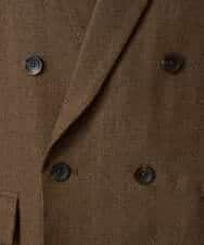 KHJLA29119 a.v.v MEN(アー・ヴェ・ヴェ) 【イージーケア/毛玉になりにくい】LANATECヘリンボーンダブルブレストジャケット【ストレッチ/洗濯機で洗える】 ブラウン