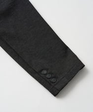 KHJLA30119 a.v.v MEN(アー・ヴェ・ヴェ) 【イージーケア】デニムライクストレッチ裏起毛テーラードジャケット【洗濯機で洗える】〈ON/OFF SERIES〉 ダークグレー