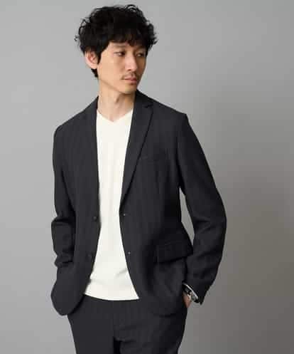 KHJLA35129 a.v.v MEN 【イージーケア/毛玉になりにくい】LANATECヘリンボーンテーラードジャケット【洗濯機で洗える/ストレッチ】