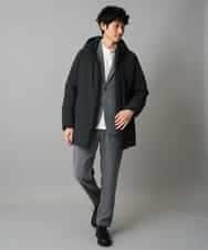 KHJLA35129 a.v.v MEN(アー・ヴェ・ヴェ) 【イージーケア/毛玉になりにくい】LANATECヘリンボーンテーラードジャケット【洗濯機で洗える/ストレッチ】 ダークグレー