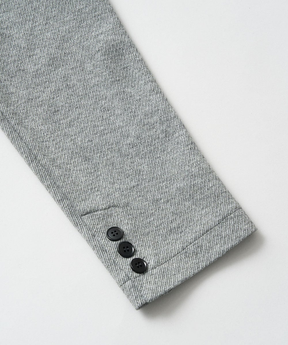 KHJLA36119 a.v.v MEN(アー・ヴェ・ヴェ) 【イージーケア/ストレッチ】ダブルフェイスジャージースマートジャケット【洗濯機で洗える】〈ON/OFF SERIES〉 ブラック