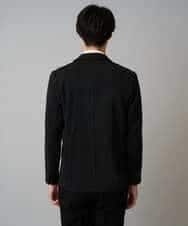 KHJLA36119 a.v.v MEN(アー・ヴェ・ヴェ) 【イージーケア/ストレッチ】ダブルフェイスジャージースマートジャケット【洗濯機で洗える】〈ON/OFF SERIES〉 ブラック