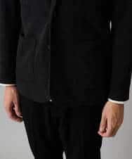 KHJLA36119 a.v.v MEN(アー・ヴェ・ヴェ) 【イージーケア/ストレッチ】ダブルフェイスジャージースマートジャケット【洗濯機で洗える】〈ON/OFF SERIES〉 ブラック