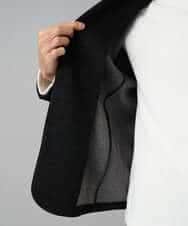 KHJLA36119 a.v.v MEN(アー・ヴェ・ヴェ) 【イージーケア/ストレッチ】ダブルフェイスジャージースマートジャケット【洗濯機で洗える】〈ON/OFF SERIES〉 ブラック