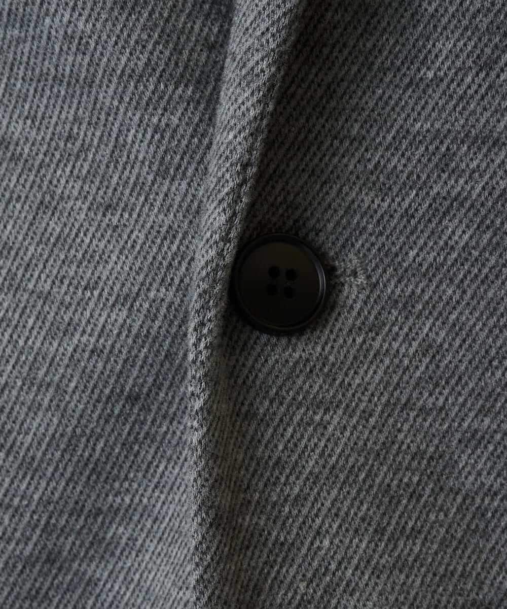 KHJLA36119 a.v.v MEN(アー・ヴェ・ヴェ) 【イージーケア/ストレッチ】ダブルフェイスジャージースマートジャケット【洗濯機で洗える】〈ON/OFF SERIES〉 ブラック