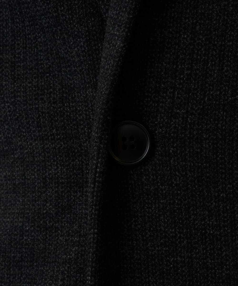 KHJLA36119 a.v.v MEN(アー・ヴェ・ヴェ) 【イージーケア/ストレッチ】ダブルフェイスジャージースマートジャケット【洗濯機で洗える】〈ON/OFF SERIES〉 ブラック