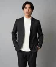 KHJLA37119 a.v.v MEN(アー・ヴェ・ヴェ) 【イージーケア/毛玉になりにくい】メランジシャンブレースマートジャケット【洗濯機で洗える/ストレッチ】<ON/OFF SERIES> ダークグレー