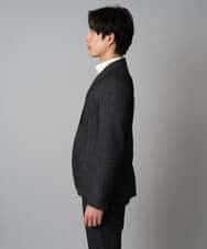 KHJLA37119 a.v.v MEN(アー・ヴェ・ヴェ) 【イージーケア/毛玉になりにくい】メランジシャンブレースマートジャケット【洗濯機で洗える/ストレッチ】<ON/OFF SERIES> ダークグレー