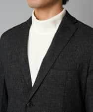 KHJLA37119 a.v.v MEN(アー・ヴェ・ヴェ) 【イージーケア/毛玉になりにくい】メランジシャンブレースマートジャケット【洗濯機で洗える/ストレッチ】<ON/OFF SERIES> ダークグレー