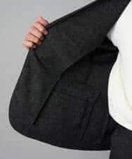 KHJLA37119 a.v.v MEN(アー・ヴェ・ヴェ) 【イージーケア/毛玉になりにくい】メランジシャンブレースマートジャケット【洗濯機で洗える/ストレッチ】<ON/OFF SERIES> ダークグレー