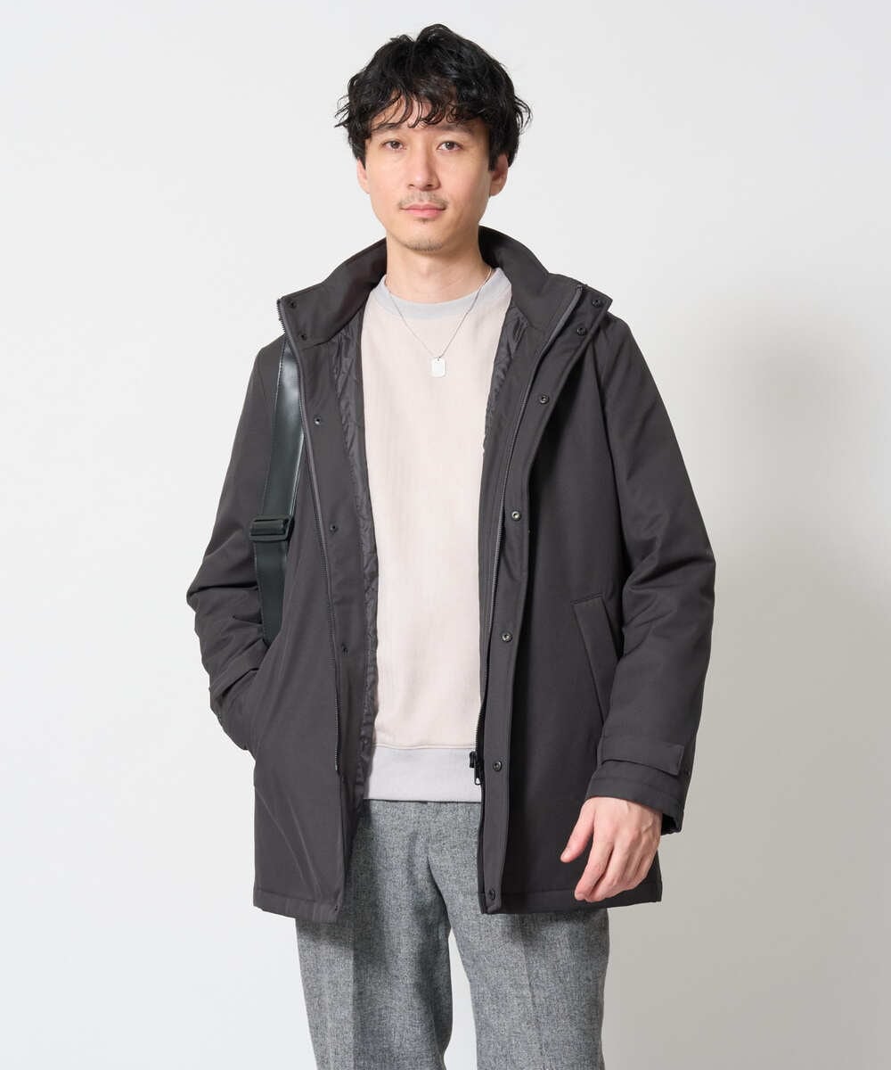 KHJLD20149 a.v.v MEN(アー・ヴェ・ヴェ) SORONA中綿スタンドブルゾン ダークグレー